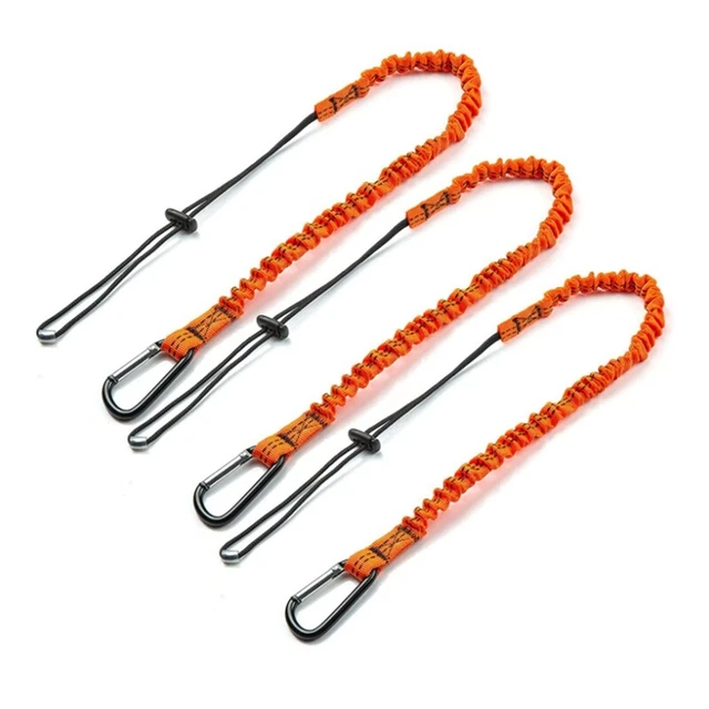 Cordino attrezzi, 3 pz cordino di sicurezza con moschettone, cordino di sicurezza ammortizzante LanyY3R3