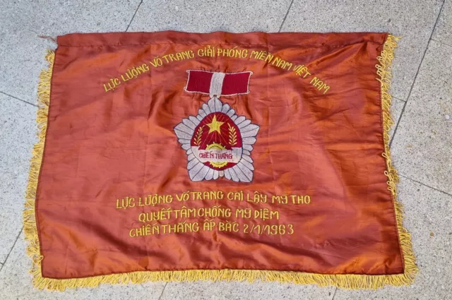 Vietnam War - Silk North Vietnamese Banner flag - Original Scarce/Rare