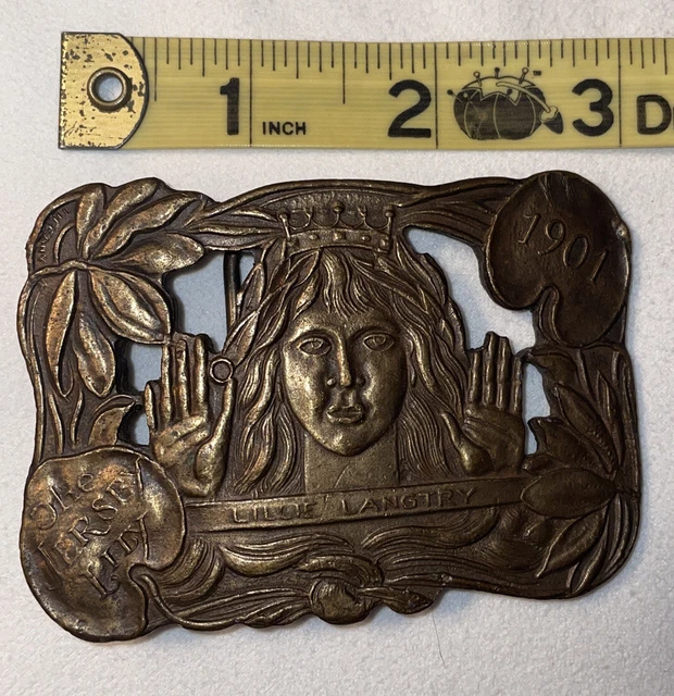 LILLIE LANGTRY VINTAGE Belt Buckle House of Worth Tiffany sterling 