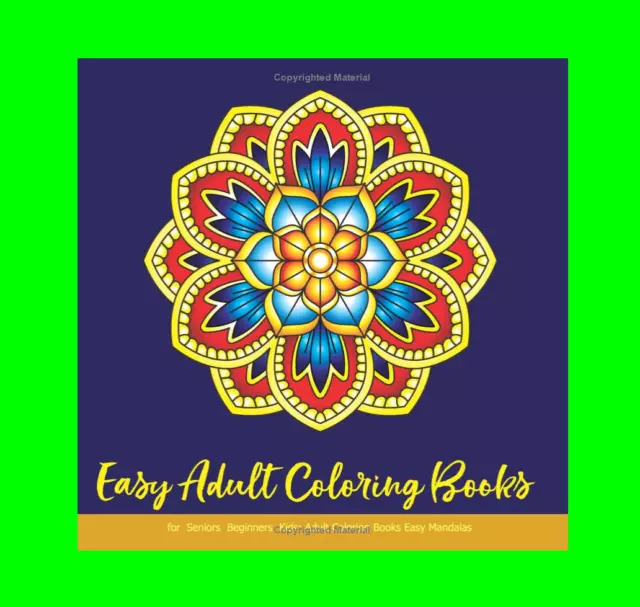 Easy Mandalas Coloring Brain Training Meditation Anti-Stress Creative Gift Kids