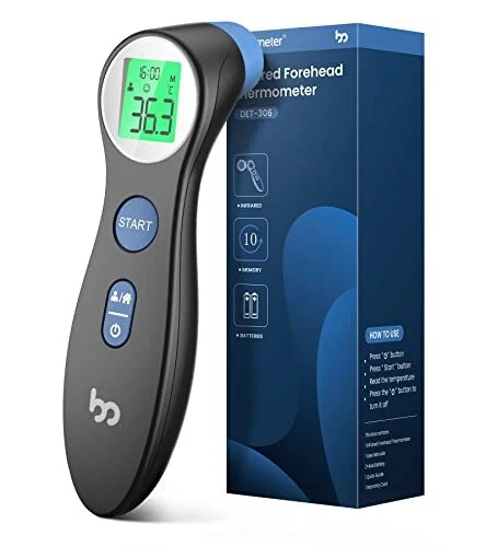 Thermomètre Frontal Bebe et Adultes Thermometre Medical Numérique sans Contac...