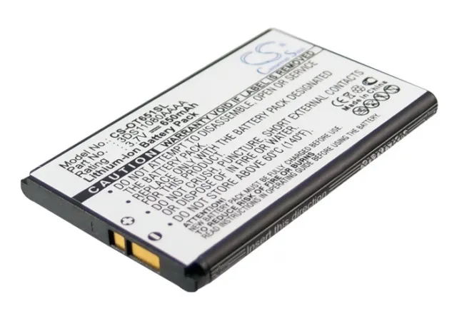 Batterie 650mAh 3DS11080AAAA B-VLE56 BY-62 BY62 Pour Alcatel OT-E158 E257 E801