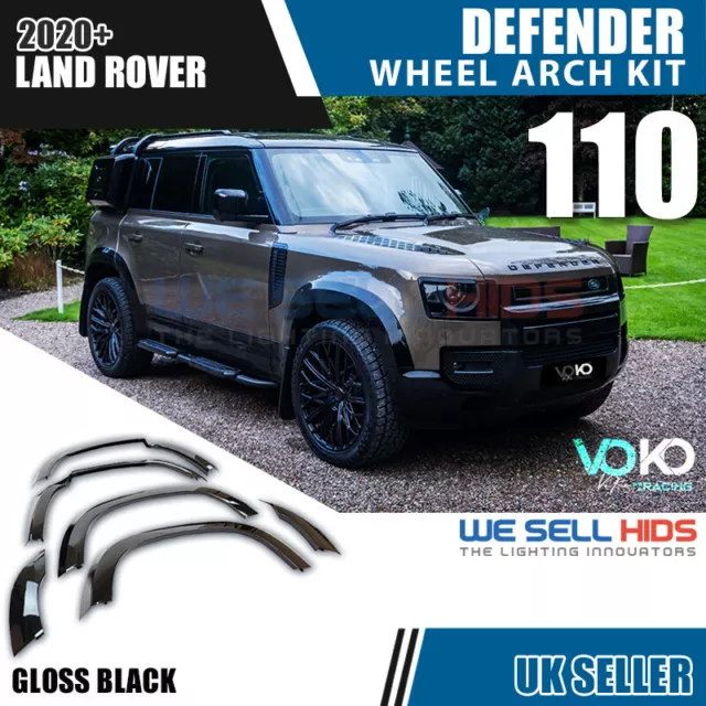 Gloss Black Wheel Arches Fender Flare Trims Land Rover Defender 110 L663 2020+