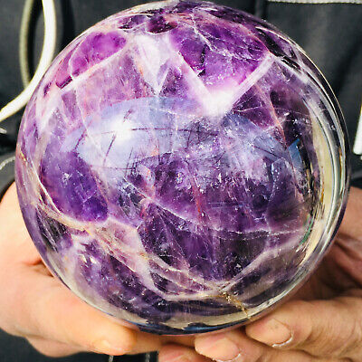 Natural Dreamy Amethyst Sphere Quartz Crystal Ball Healing 1489g 2