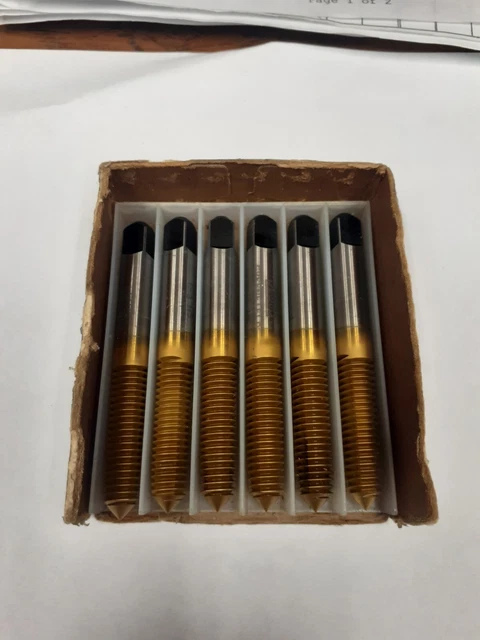 Greenfield 3/8"-16 NC HS GH7 Plug Spiral. 1-3 HS Tin Coat. Lot of 6 NOS