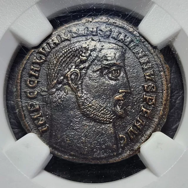 AD 305-311 Roman Empire Galerius BI Nummus | NGC XF