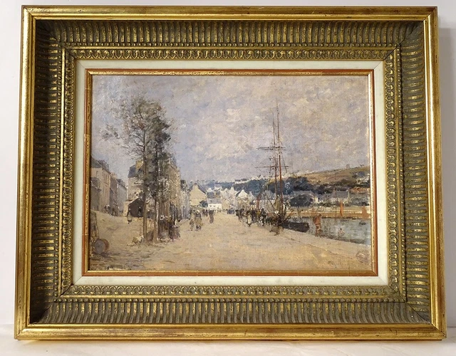 HST tableau Legout-Gérard port Finistère Bretagne Audierne bateaux XIXème