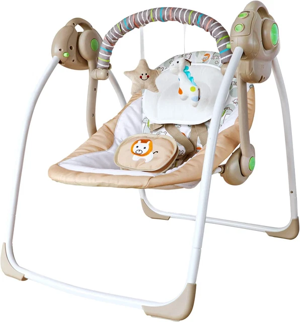 Electric Baby Rocking Chair,Baby Portable Swing with Intelligent Music Vibration