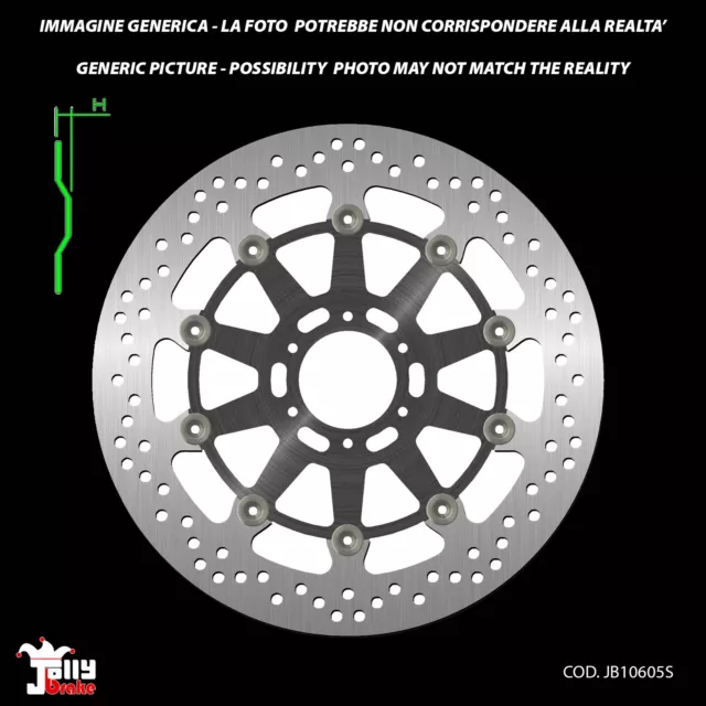 Jolly Brake Disco Freno Anteriore Fisso Per Aprilia Moto 6.5 Philip Stark 850 07