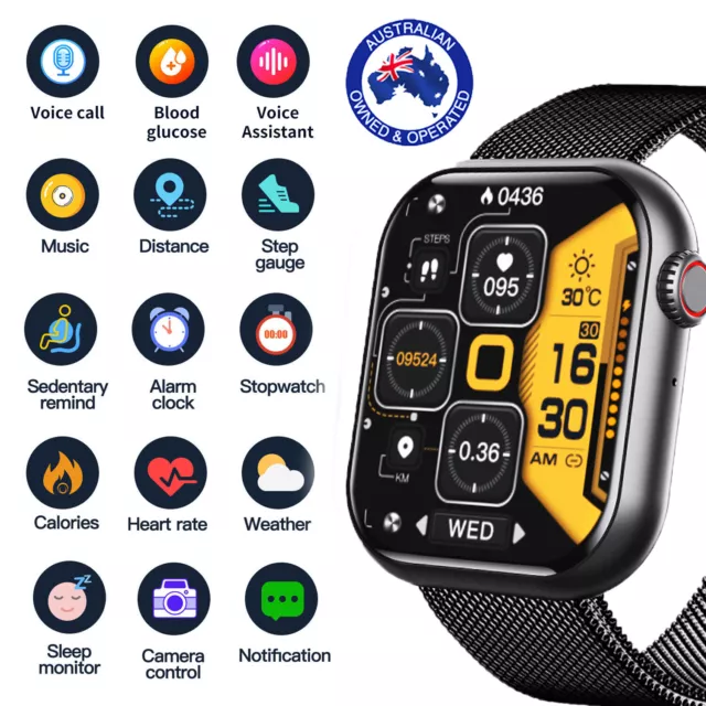 Waterproof Smart Sport Watch bluetooth Call Blood Heart Rate Monitor Smartwatch