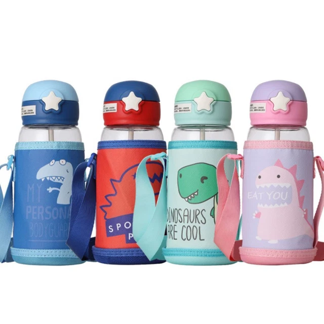 Pajitas botellas de agua bebé alimentación vaso de paja vaso cinturón de hombro