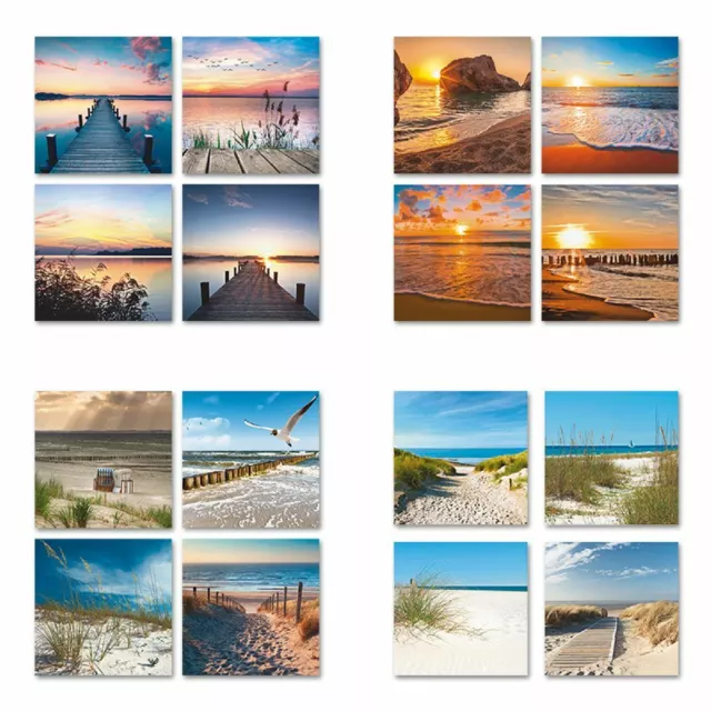Artland Leinwandbilder Bilder auf Leinwand Strand Düne Meer Sonnenuntergang