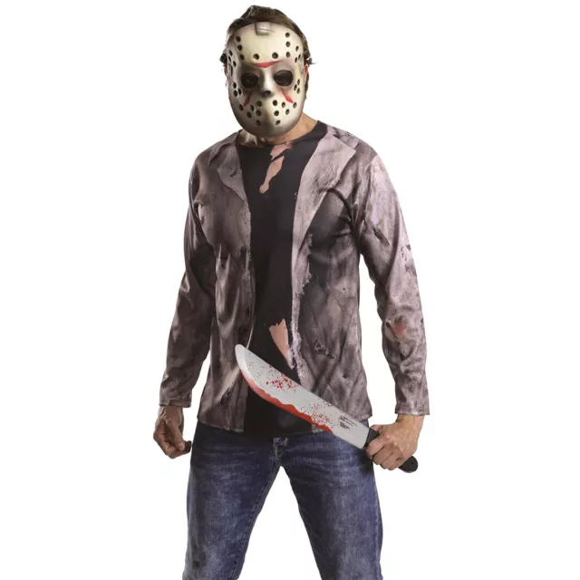 JASON VOORHEES KOSTÜM SET / Halloween Horror Freitag der 13. Party / Shirt Maske