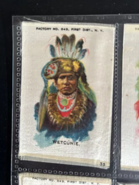1910 American Tobacco Silk - Indian Portraits - Wetcunie  #35