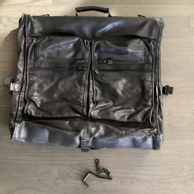 Tumi Leather Garment Bag Nappa Bifold Carry On Shoulder Vintage