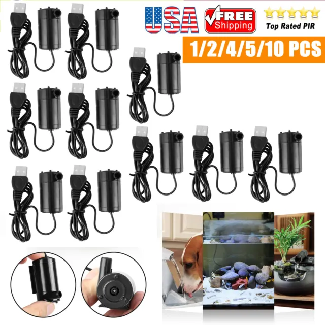 Small Water Pump Mini Mute Submersible USB 5V 1M Cable Garden Home Fountain Tool