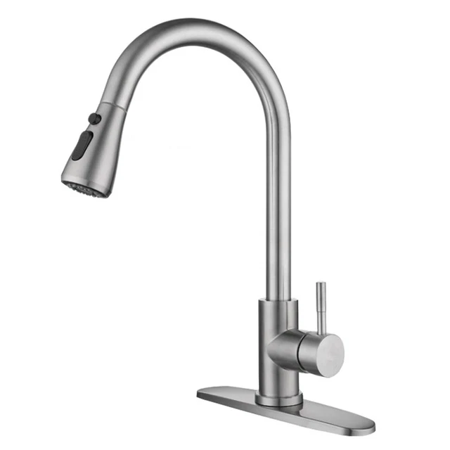 Rubinetto lavandino cucina con base in acciaio inox presa acqua calda/fredda 3/8