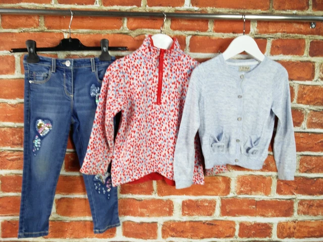 Maglione Maglione Maglione Ragazze Età 3-4 Anni Next Joules Jeans Cardigan Bambini 104Cm