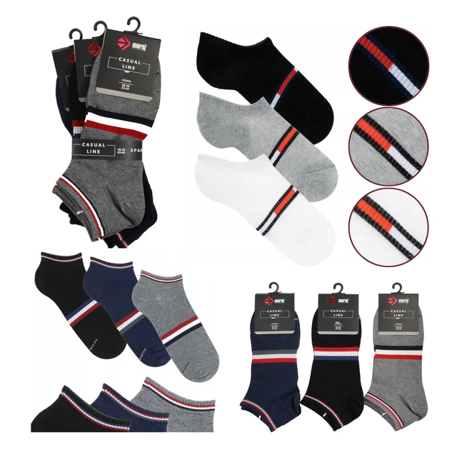 Men's socks sneakers 3 I 6 I 9 pairs MORAJ short socks sport cotton 39-45
