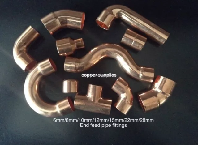 6Mm/8Mm/12Mm/10Mm/15Mm/22Mm/ Copper End Feed Fittings/Plumbing Fittings