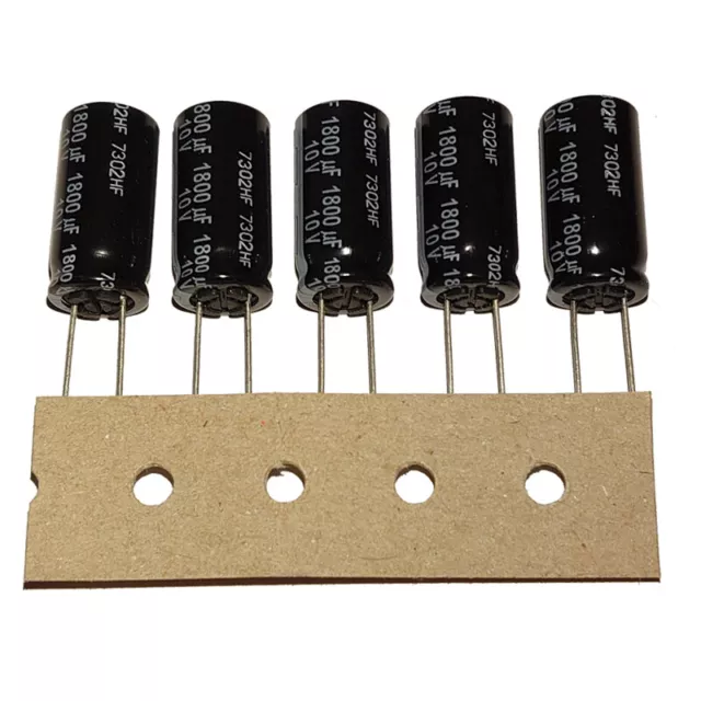 1800uF 10V Low ESR Electrolytic Capacitors 105'C Panasonic, Pack of 2,5,10 or 20