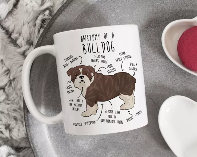 English Bulldog Coffee Mug Cute Brindle Bulldog Gift Dog Lover Funny Gift For