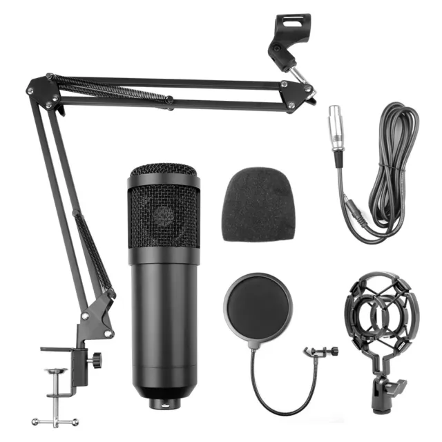 BM800 Premium Studio Condenser Microphone for Gaming Streaming Recording Podcast