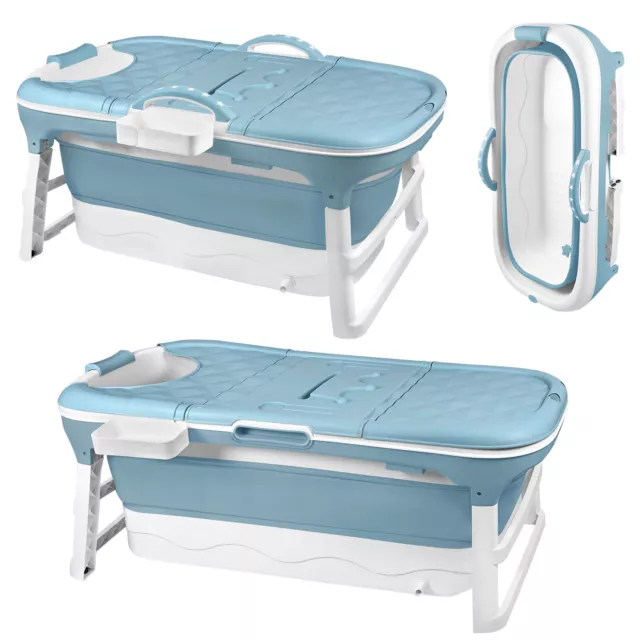 Bañera para adultos plegable móvil bañera plegable bañera con cubierta