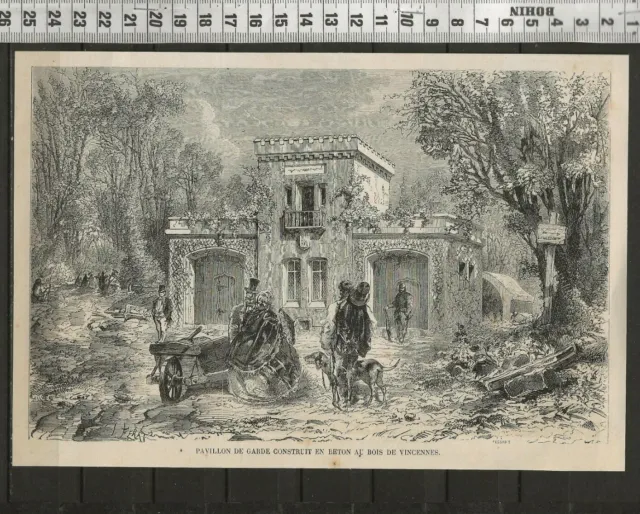 G321 / Engraving 1858 / Vinvennes Wood Guard Pavilion