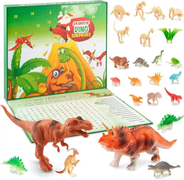 HAPIDS - Dinosaur (Dino) Christmas Advent Calendar - 24 Unique Dinosaur Toys....