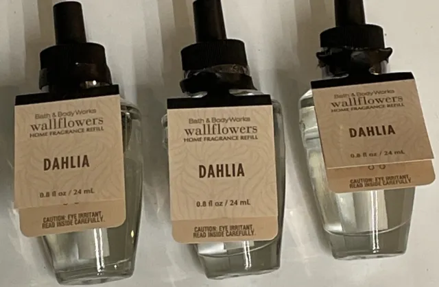 X3 Bath & Body Works Wallflower Prise En Ampoule Recharge Dahlia Parfum