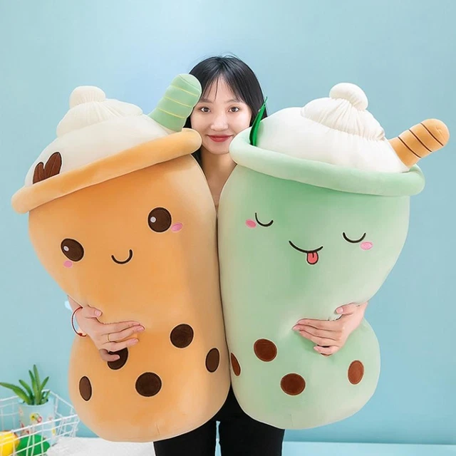 Cute Pearl Milk Tea Boba Bubble Tea Plush Stuffed Soft Pillow Huge Toy A3W6 R8E4