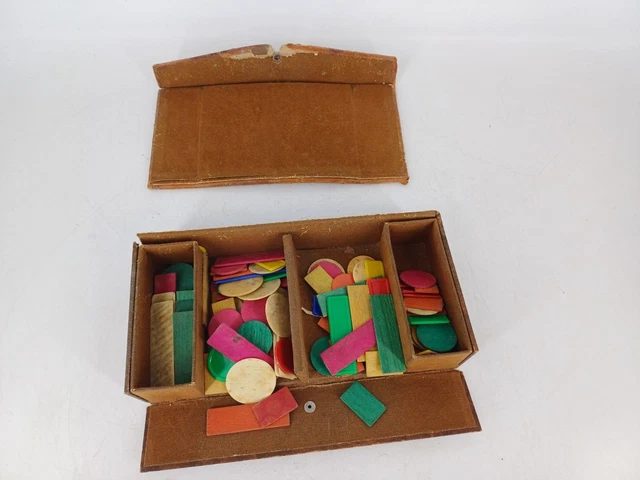 Ancienne Boîte à Jeux De Cartes – Cuir Et Bois – Bon état
