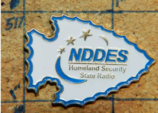 North Dakota Dept Emergency Services Nddes State Radio Metal 1.5" Lapel Pin