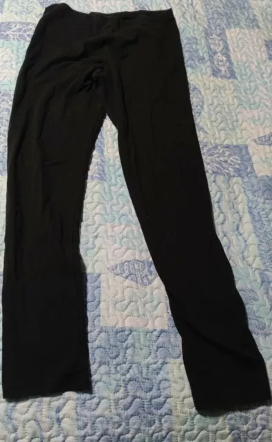 Faded Glory Girl's Black Stretchy Leggings Size XL 14-16 Extra Large