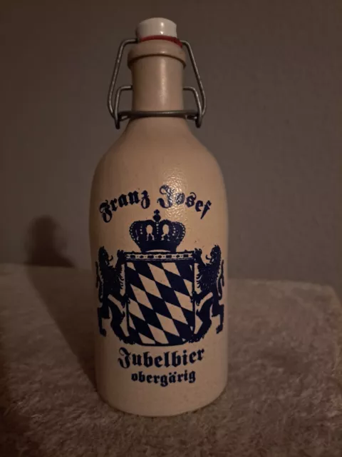 Flasche Bier Franz Josef Jubelbier obergärig aus Steingut