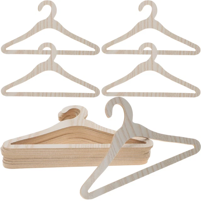 10 pz appendiabiti vestiti per bambini piccoli appendiabiti in legno piccoli appendiabiti per bambole guardaroba