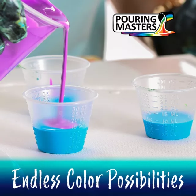 Pouring Masters Cerulean Blue 8-Ounce Bottle Water-Based Acrylic Pouring Paint 3
