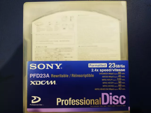 SONY PFD23A 23GB XDCAM/HD Professional Disc
