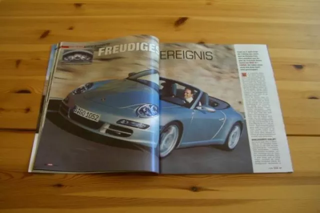 Autozeitung 20881) Treumwagen! Porsche 911 Carrera S Cabrio mit 355PS im Fahrbe