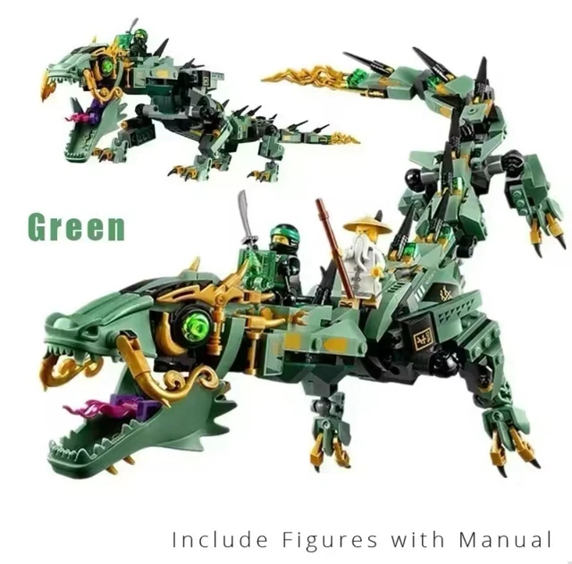 LEGO NINJAGO GREEN Ninja Mech Dragon 70612 Complete Set with Unique ...