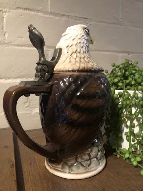 Ceramic German Character Beer Stein Eagle 3