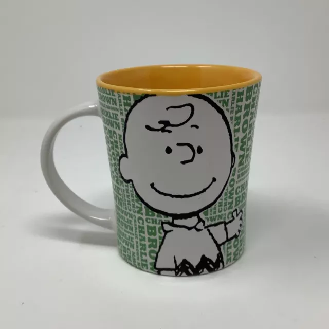 Charlie Brown Peanuts Worldwide Coffee Mug Cup By Gibson Overseas Yellow Inside