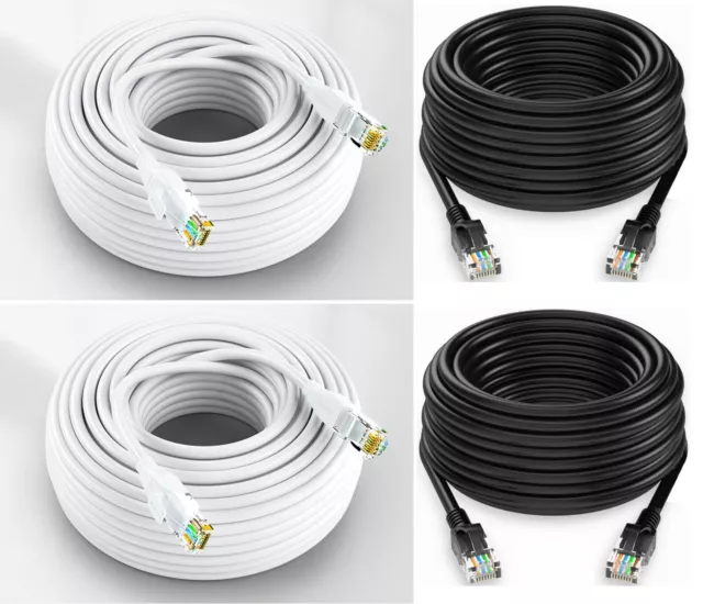 CAT6 RJ45 UTP 100% PURE COPPER ETHERNET NETWORK Wholesale 1M to 50M WHITE BLACK