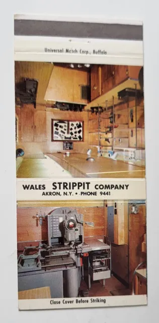 Matchcover New York Akron Wales Strippit Company