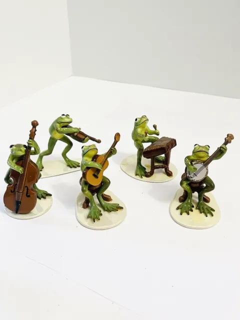 Hagen-Renaker Retired Specialty Figurine Froggie Band 5 pieces