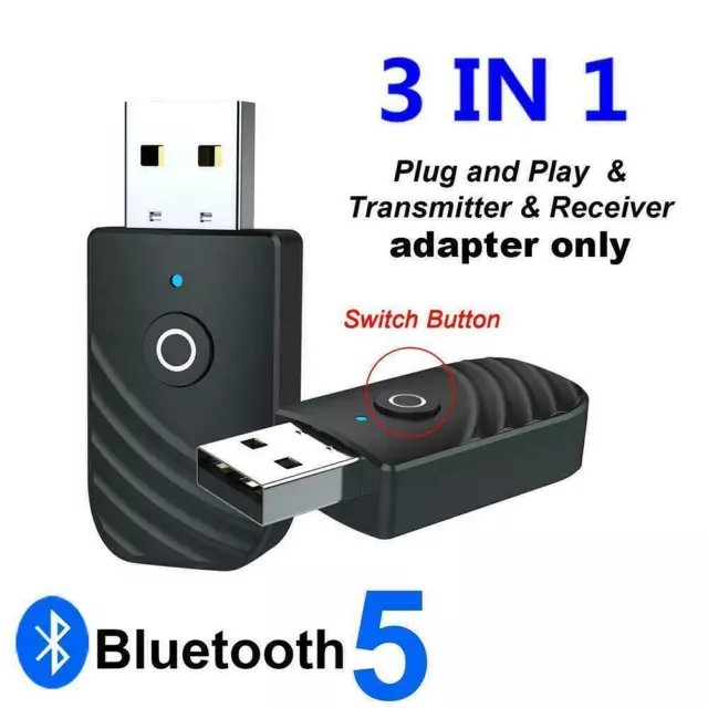 Wewoo - Transmetteur sans fil JEDX-169P Audio USB 3 en 1 Récepteur  Bluetooth 5.0 Émetteur TV Ordinateur Câble audio libre Blanc - Passerelle  Multimédia - Rue du Commerce