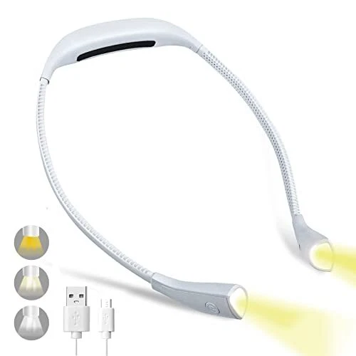 Neck Reading Light Book Night Light Hands Free Flexible Torch Lights for Reading