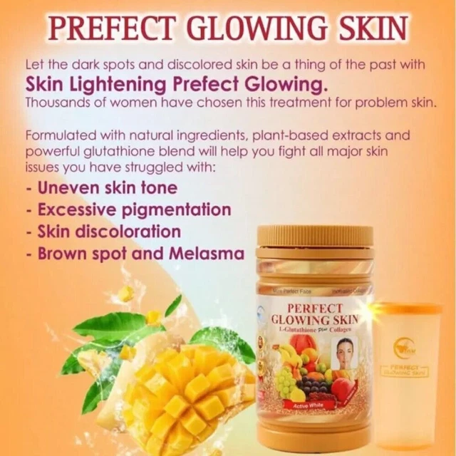 4 X Phyto Perfect Glowing DSM - Poudre éclatante Glutathion Collagène Vitamine C - Neuf