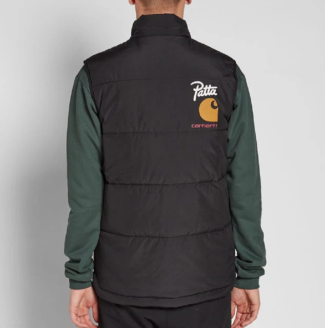 PATTA X CARHARTT Wip Broom Vest Black/Dark Navy S £256.75 